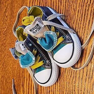 CONVERSE all-star low tops, infant size 5, double tongue, fold over, NWT